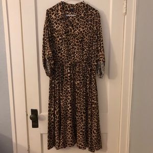 Torrid NWOT leopard shirt dress